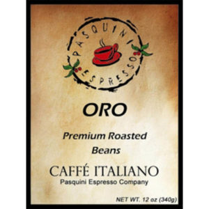 Pasquini Gourmet Coffee - Caffe Italiano - Two 12 oz. Bags. Choose whole beans, ground, or one of each